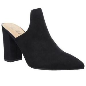 Stylish Edgy Black Mules!